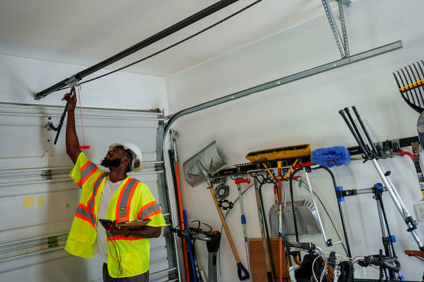 Professional Garage Door Panel Replacement technician working in Angola, IN